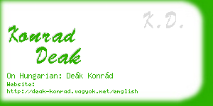 konrad deak business card