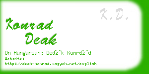 konrad deak business card